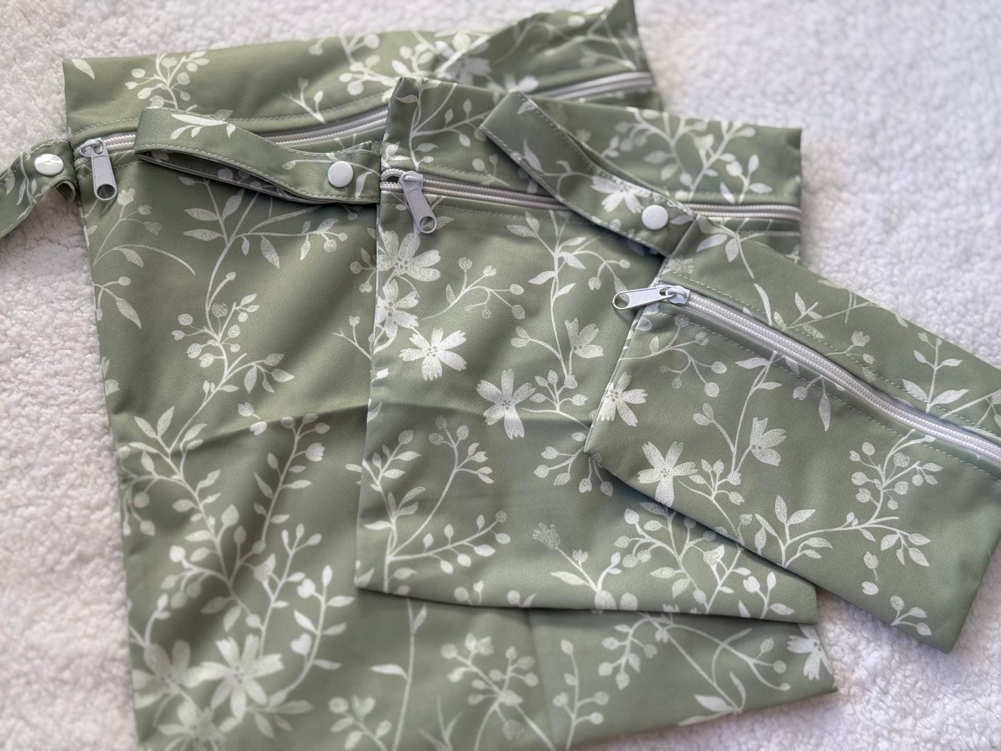 Wet Bag Set | Green Floral
