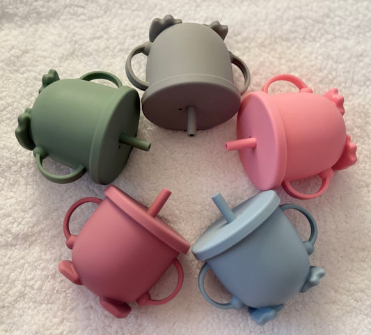 Silicone Sippy Cup with Straw