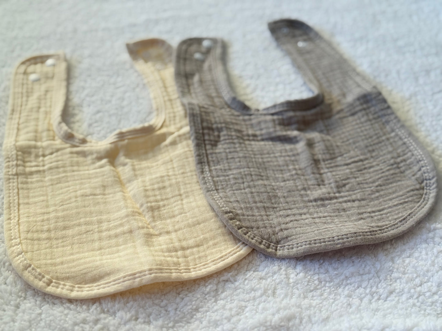 Desert & Cream Baby Bib Set