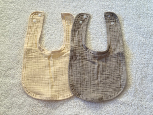 Desert & Cream Baby Bib Set