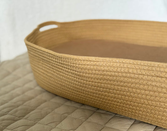 Cotton Rope Changing Basket | Natural