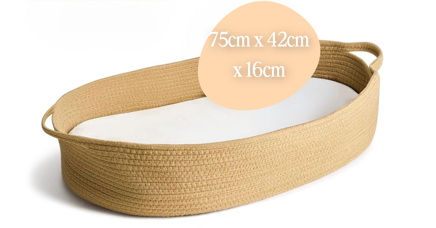 Cotton Rope Changing Basket | Natural