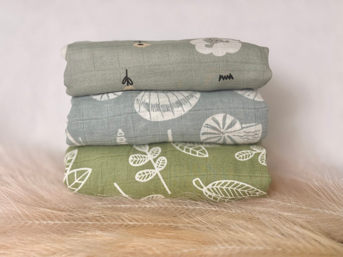 100% Cotton Muslin Swaddle | Ocean Blue