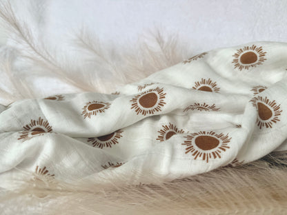 100% Cotton Muslin Swaddle | Sunshine