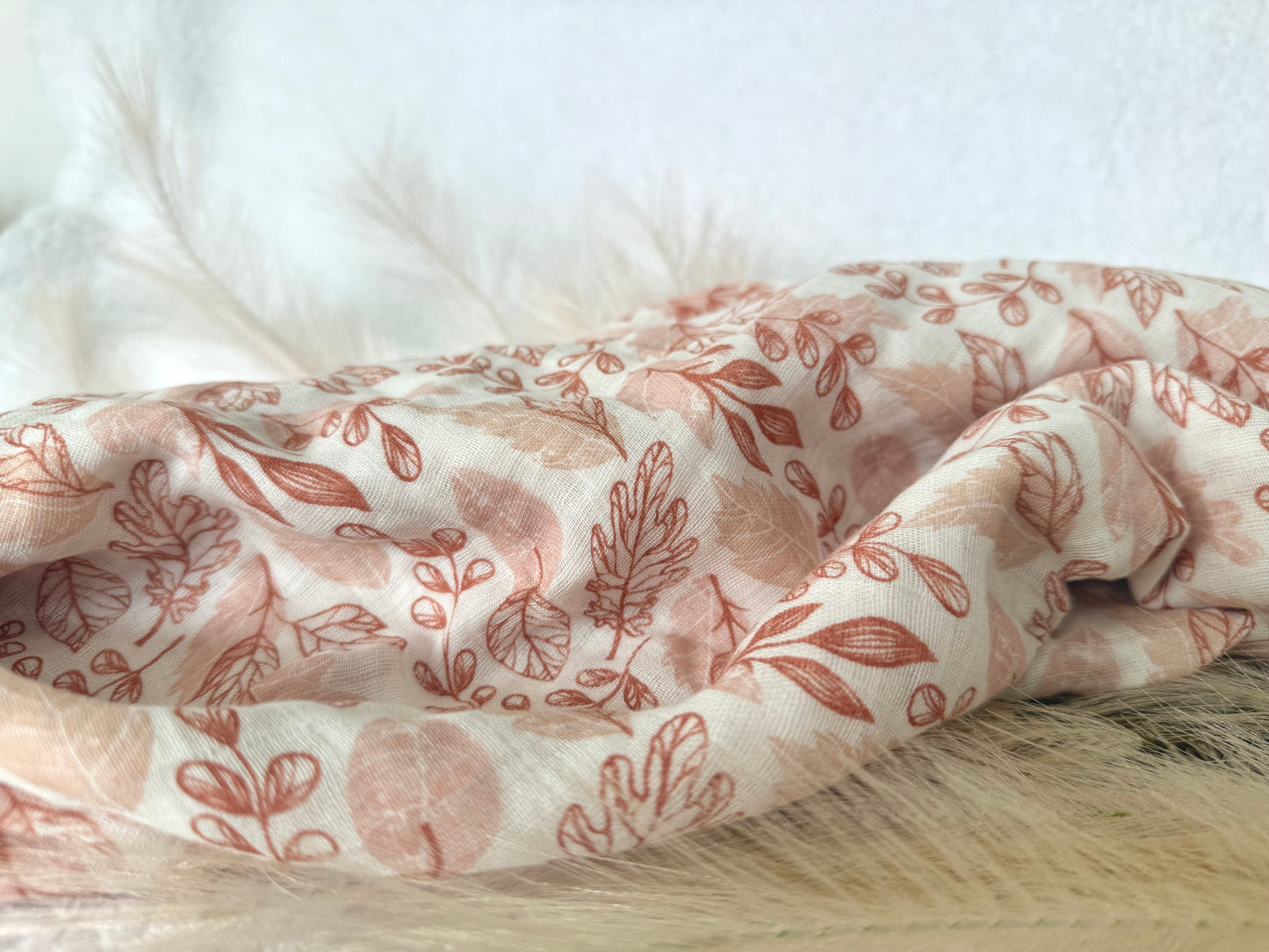 100% Cotton Muslin Swaddle | Flora