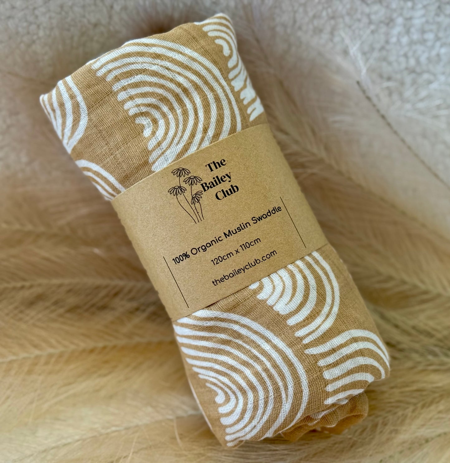 100% Cotton Muslin Swaddle | Rainbow