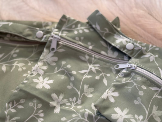 Wet Bag Set | Green Floral