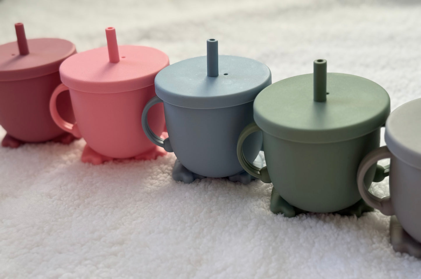 Silicone Sippy Cup with Straw