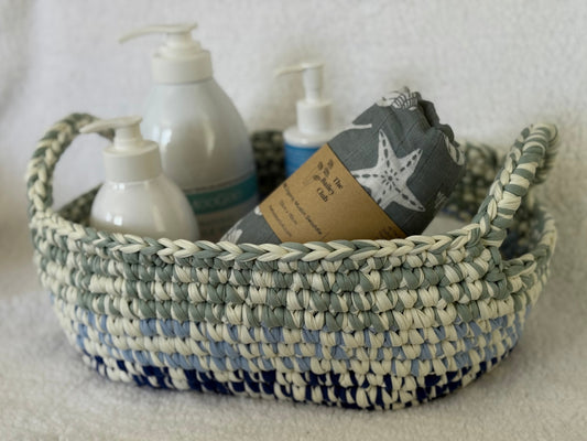 Handmade Crochet Basket | Ocean Sage