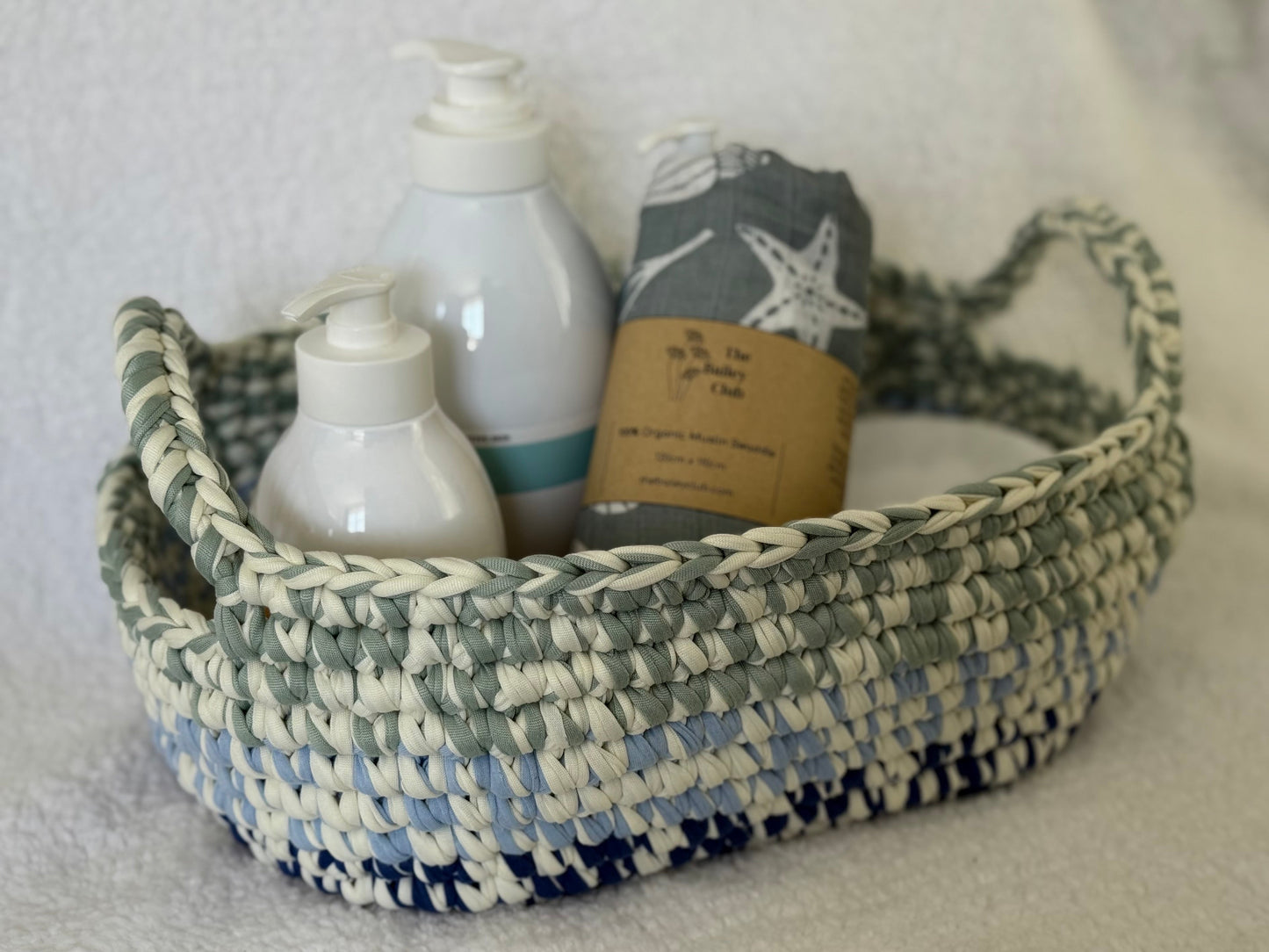 Handmade Crochet Basket | Ocean Sage