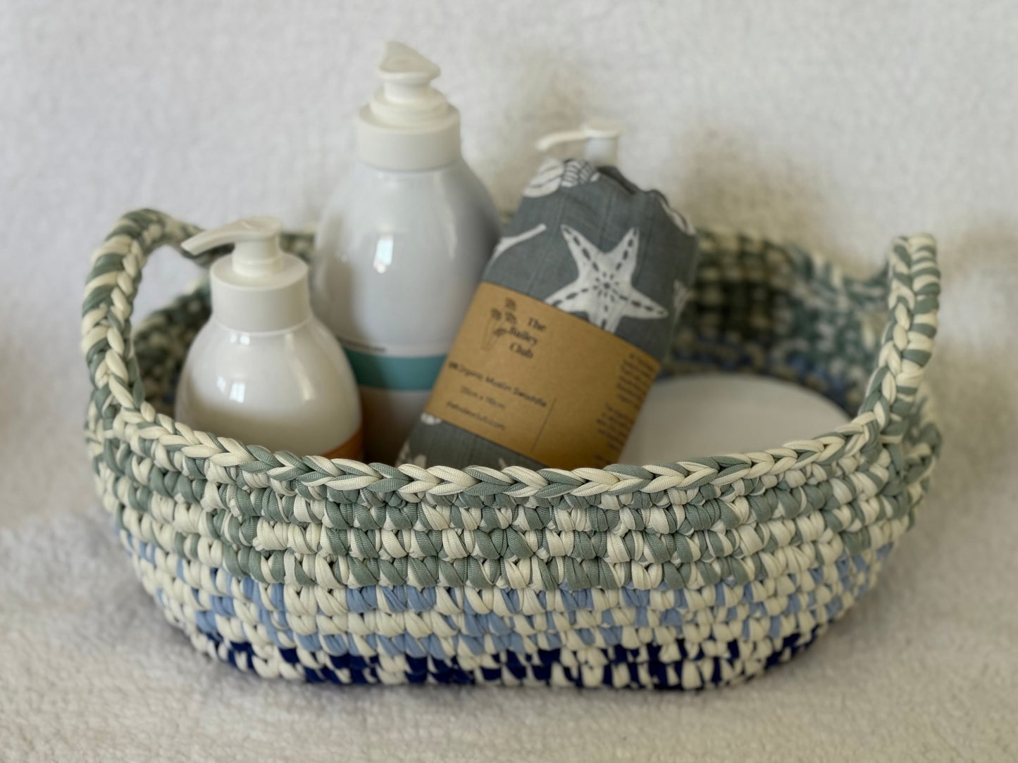 Handmade Crochet Basket | Ocean Sage