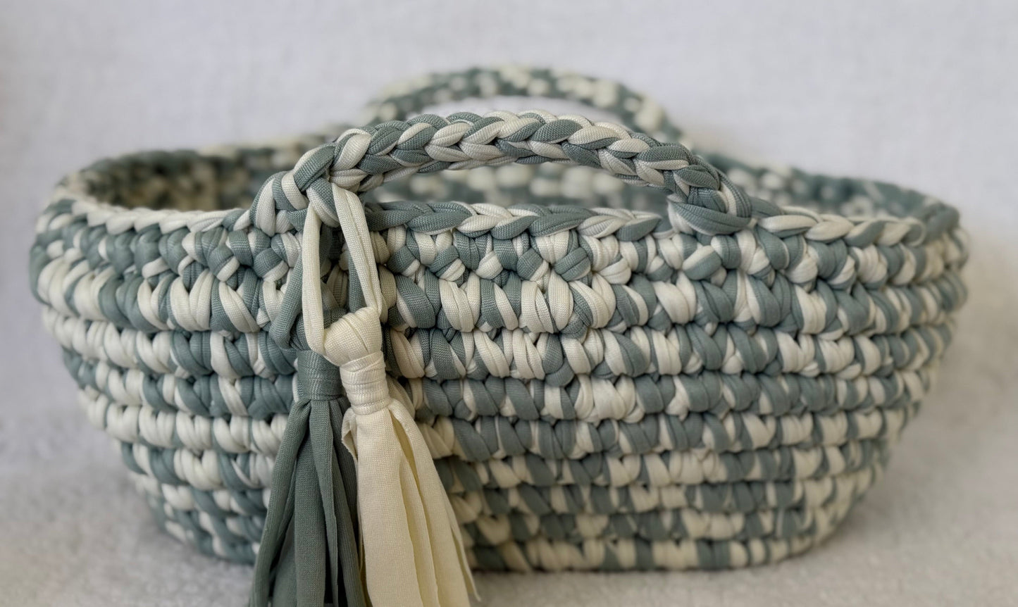 Handmade Crochet Basket | Sage Cloud