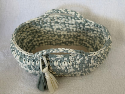 Handmade Crochet Basket | Sage Cloud