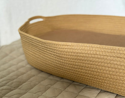 Cotton Rope Changing Basket | Natural