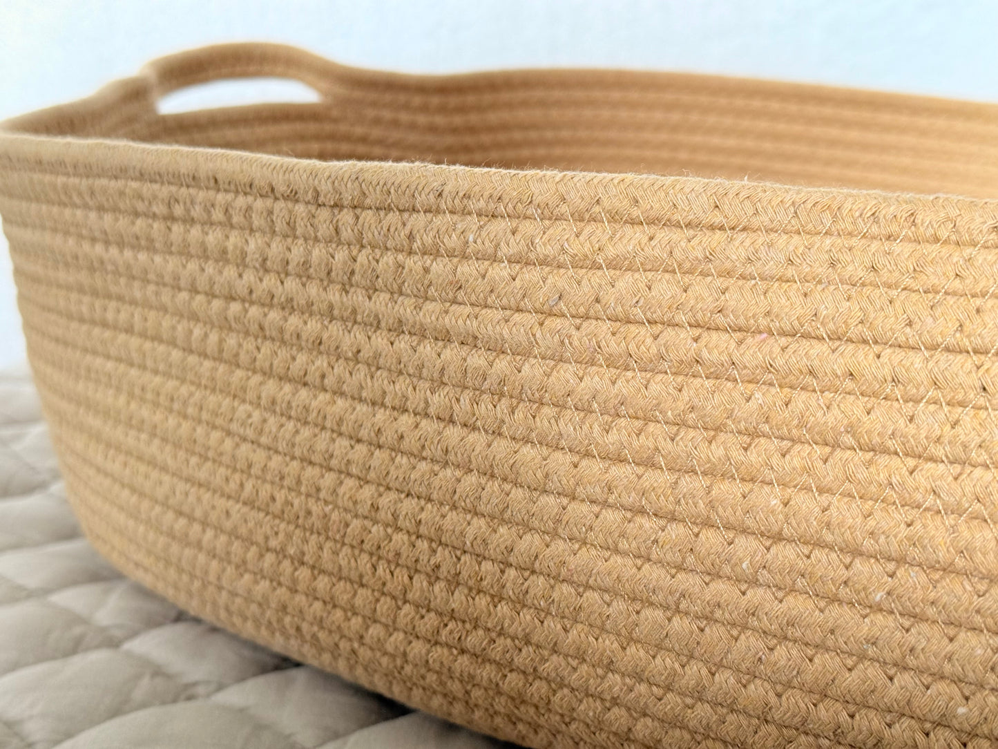 Cotton Rope Changing Basket | Natural