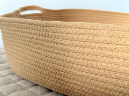 Cotton Rope Changing Basket | Natural