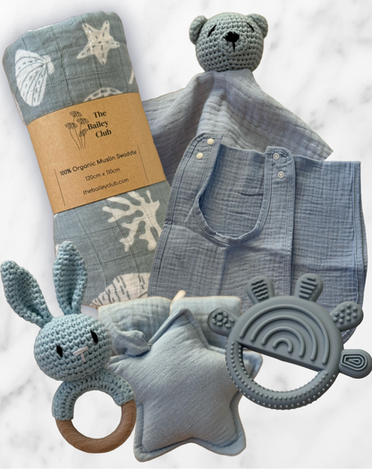 Essentials Bundle | Blue Baby Shower Gift Set